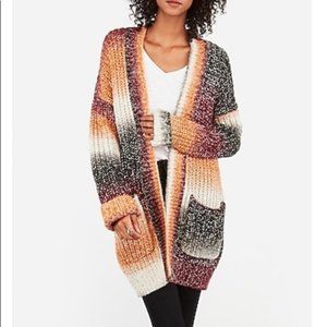 Express Marled Ombré Wool-Blend Cardigan